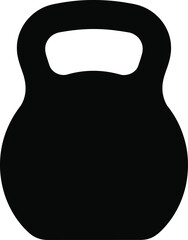 Fototapeta premium Kettlebell icon silhouette
