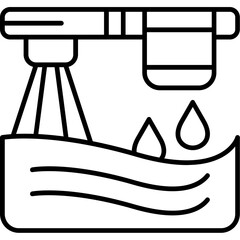 Material Jetting Outline Icon