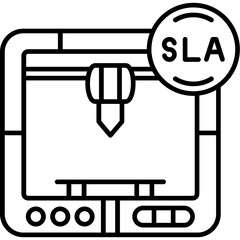 SLA Printing Outline Icon