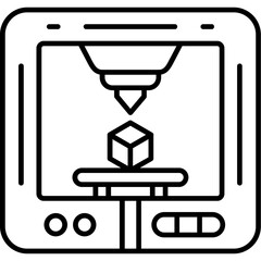 Print Chamber Outline Icon