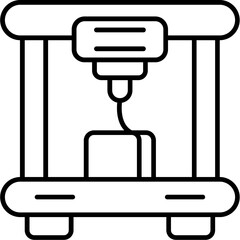Industrial Printer Outline Icon