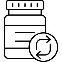 Material Recycling Outline Icon