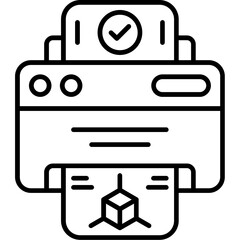 Printed Object Outline Icon