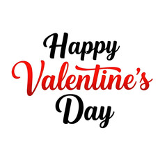 Happy valentine's day isolated on transparent background