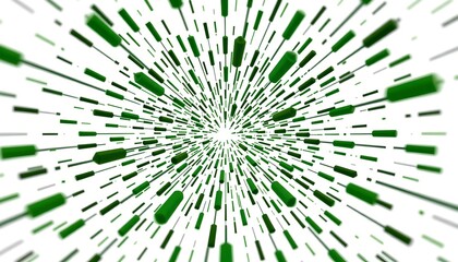 Obraz premium An abstract pattern composed of various green shapes.