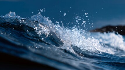 Naklejka premium The dynamic movement of waves can be observed through muscle tissue, illustrating how the fluid mechanics influence biological structures and offer insights into muscle function and health.