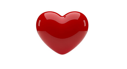 Fototapeta premium A shiny red heart on transparent background
