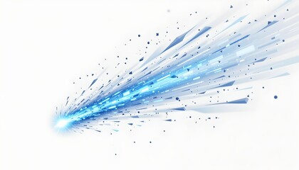 A dynamic scene featuring a trail of colorful particles seemingly in motion against a darker background