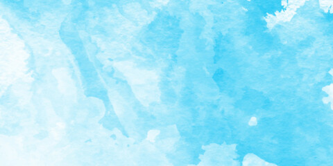 abstract blue watercolor background. light teal stucco texture background. blue spot softens into white backdrop.