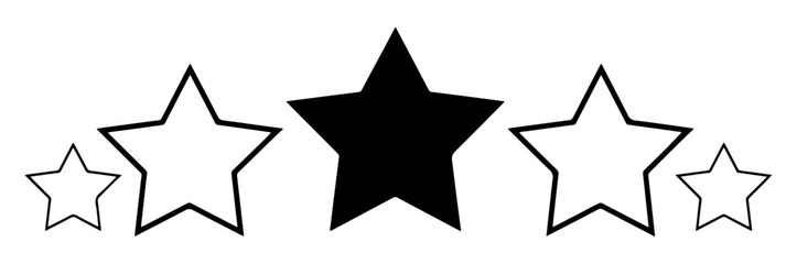 Fototapeta premium five star rating icon vector