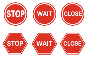 open go now traffic sign set © Vectorixpro