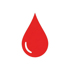 Fototapeta premium Red blood drop symbol representing donation, health, or medical testing.