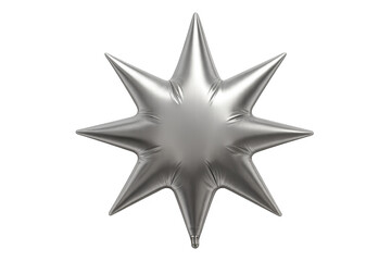 Obraz premium Silver foil star balloon celebrating festive party
