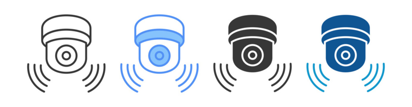 Cctv Icon Set Multiple Style Collection