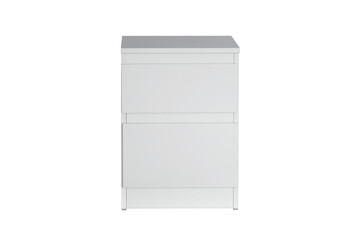 white bedside table isolated on white background