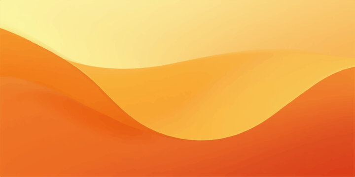 Artistic abstract orange background featuring a summer sun gradient with yellow waves and light texture lines in a vector illustration design for a sand desert wallpaper backdrop