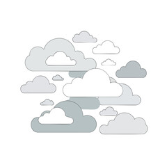 Obraz premium Stylized Cloud Collection