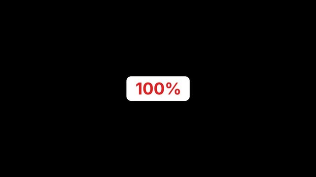 100 percent reaction discount button animation