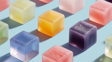 stylish translucent gummy jelly shapes 