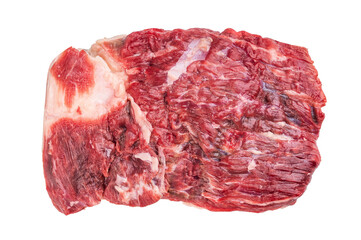 Obraz premium Raw beef brisket cut with visible fat and muscle grain, classic meat for barbecue, smoking, slow roasting and Texas style BBQ