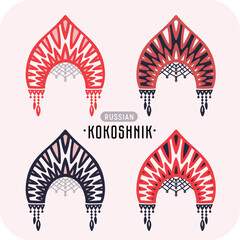 Traditional kokoshnik. National Russian headdress