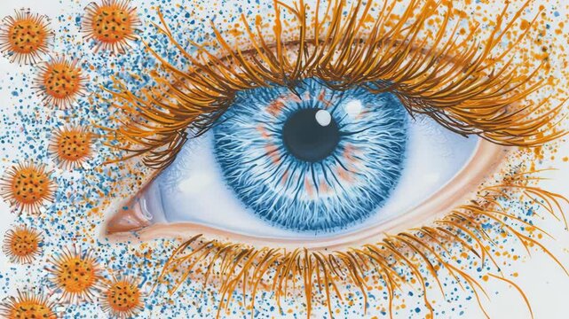 selective focus wound and mucous membrane infection animation