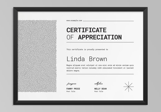 Minimal Certificate Layout