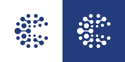 Dual meaning logo combining global and connection elements, symbolizing worldwide networks, communication, collaboration, and integrated digital connectivity.