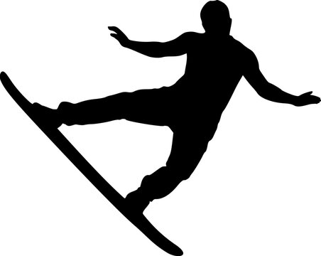Skyboard trick pose figure draw design