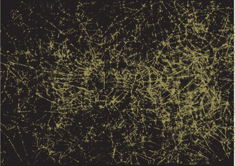 金色のカスレのデザイン素材、アート、背景黒色	
