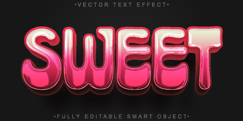 Sweet Candy Sugar Vector Fully Editable Smart Object Text Effect