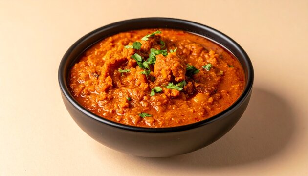 Ethiopian Misir Wat Lentil Stew Isolated on Neutral Background
