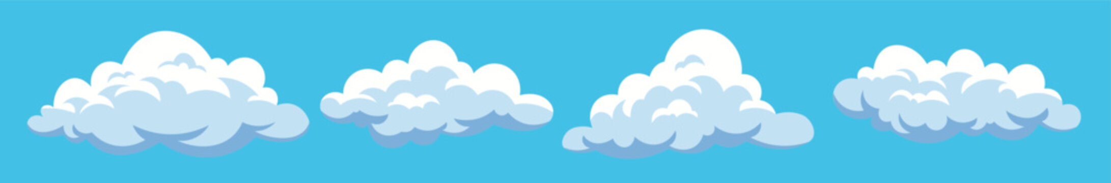 clouds set vectors isolated clouds image background