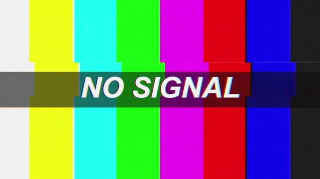 server signal error page screen with glitch effect
