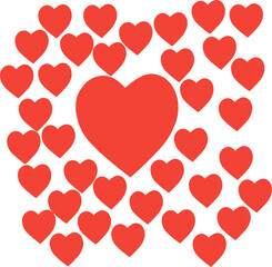 red hearts background