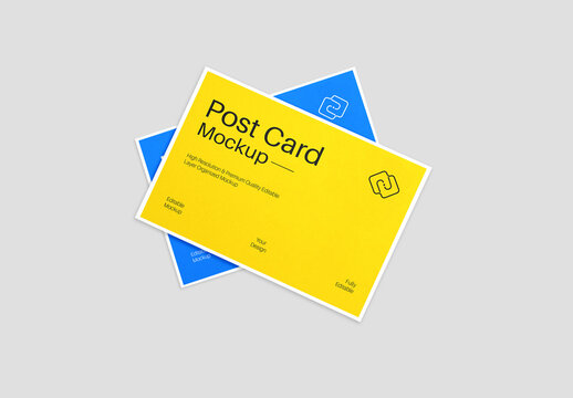 A6 Postcard Mockup Design Presentation