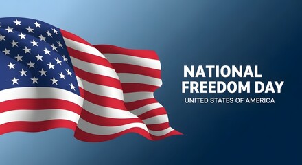 Fototapeta premium Celebrating national freedom day honoring american liberty and independence