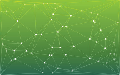 Green Gradient Abstract Polygonal Network