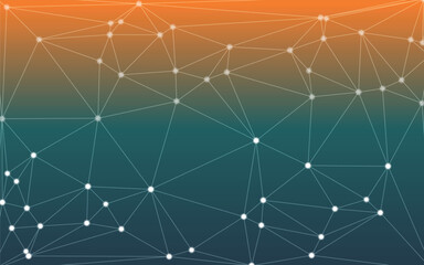 Abstract Network Connections on Gradient Background