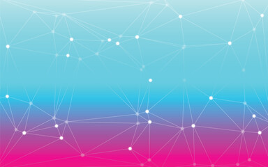 Futuristic Network Connections with Vibrant Gradient Background