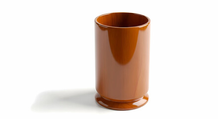 Minimal Empty Pencil Holder for Workspace Organization Isolated