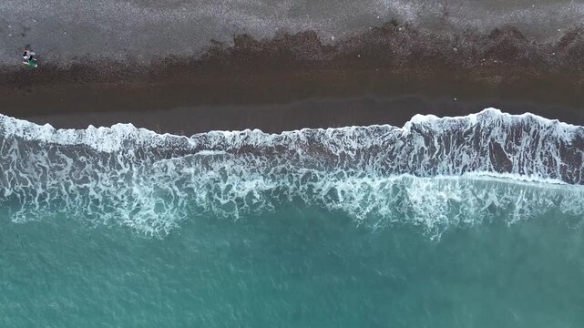 Wavy sea from the sky