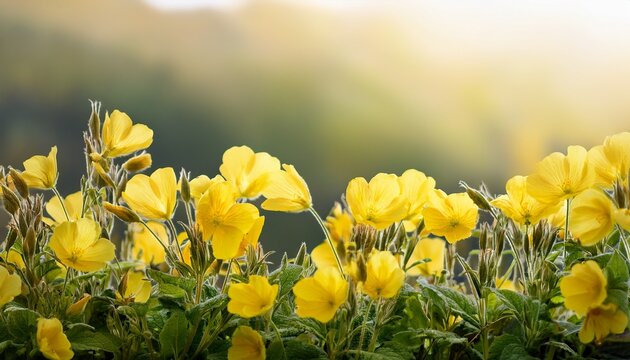 Evening Primrose Flower Meadow Border