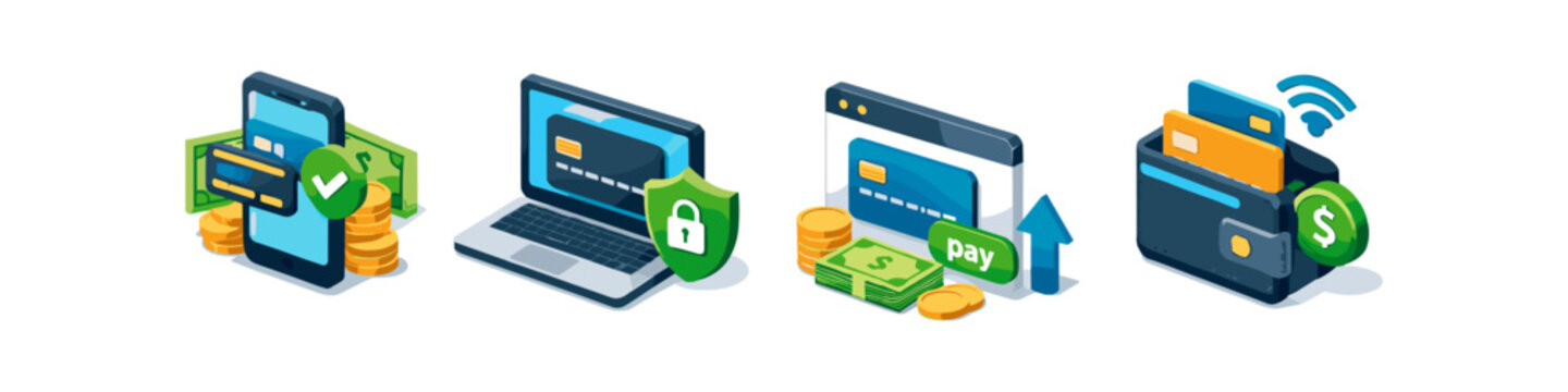 Digital payment methods and online transactions with secure financial transactions