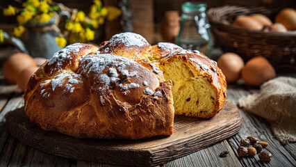 Traditioneller Osterzopf aus Hefeteig