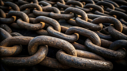 Fototapeta premium old rusty chain