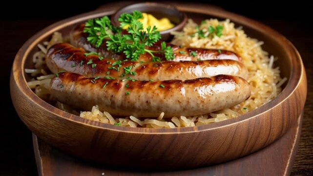 Bratwurst mit Sauerkraut