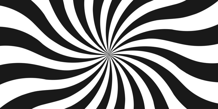 Retro vintage grunge black and white radial burst sunburst ray pattern. Sunburst vector copyspace background. Vintage sunrays illustration swirl line. Abstract circuses, stripe background design.