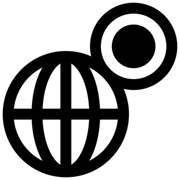 GDP. Outlined stroke vector icon with black-filled details.
