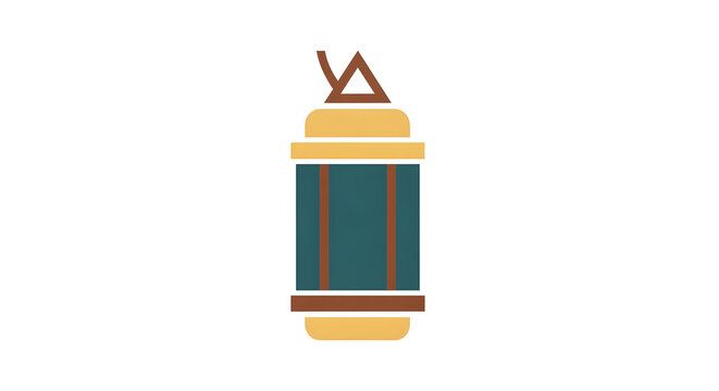 Stylized ancient Egyptian canopic jar icon in modern design